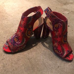 Oriental Print Heels